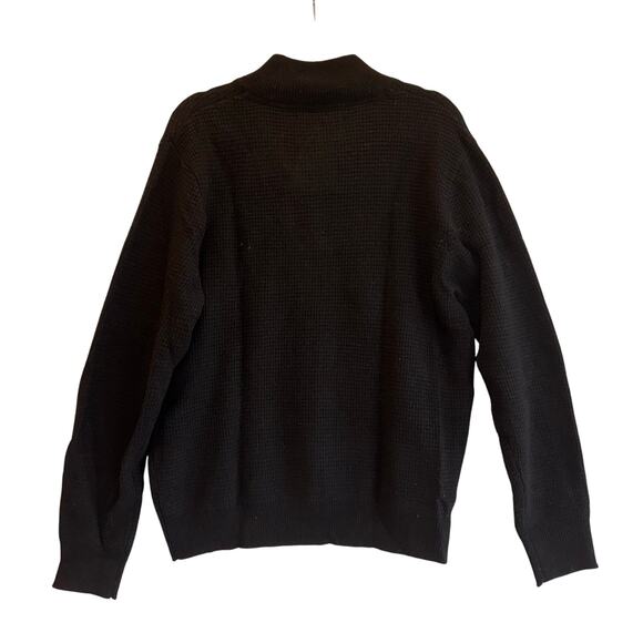 Schott Bros Men’s Wool Shawl Collar Sweater Black Knit Pullover Winter size L - Picture 2 of 6